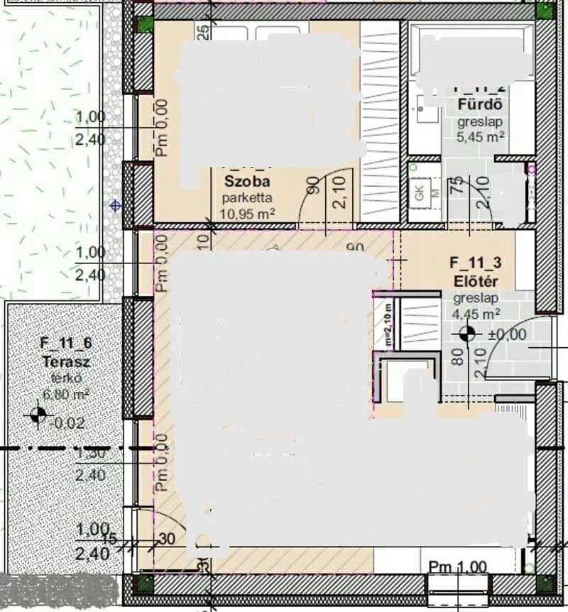 Győrben földszintes, kertkapcsolatos 2021-es építésű lakás eladó, karácsonyi kiköltözéssel