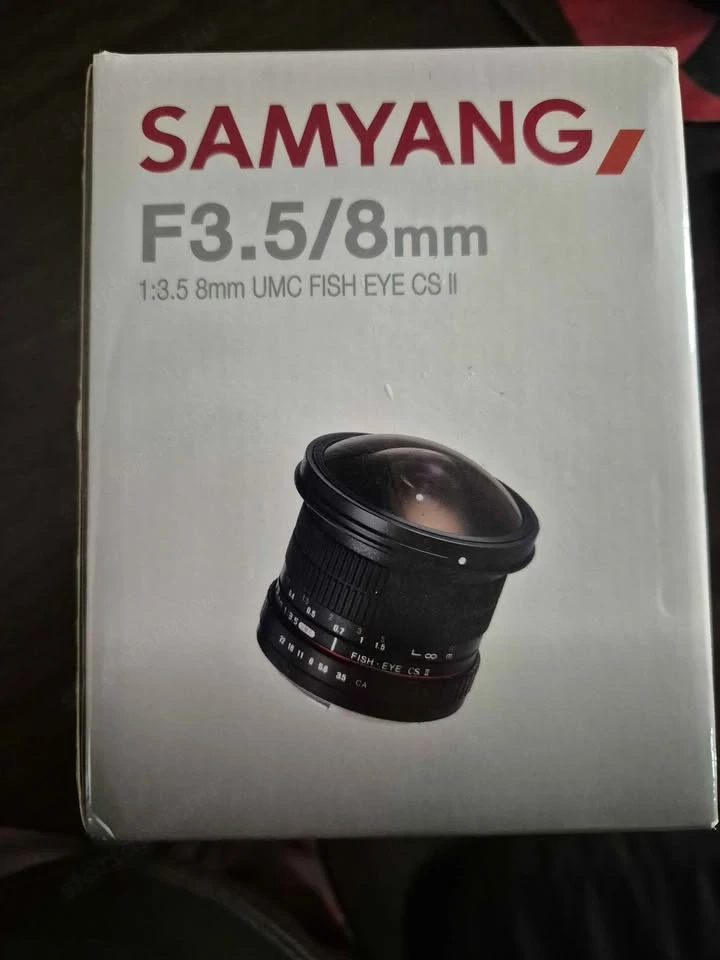 Samyang F3.5 8mm UMC Fish eye cs II objektiv elado