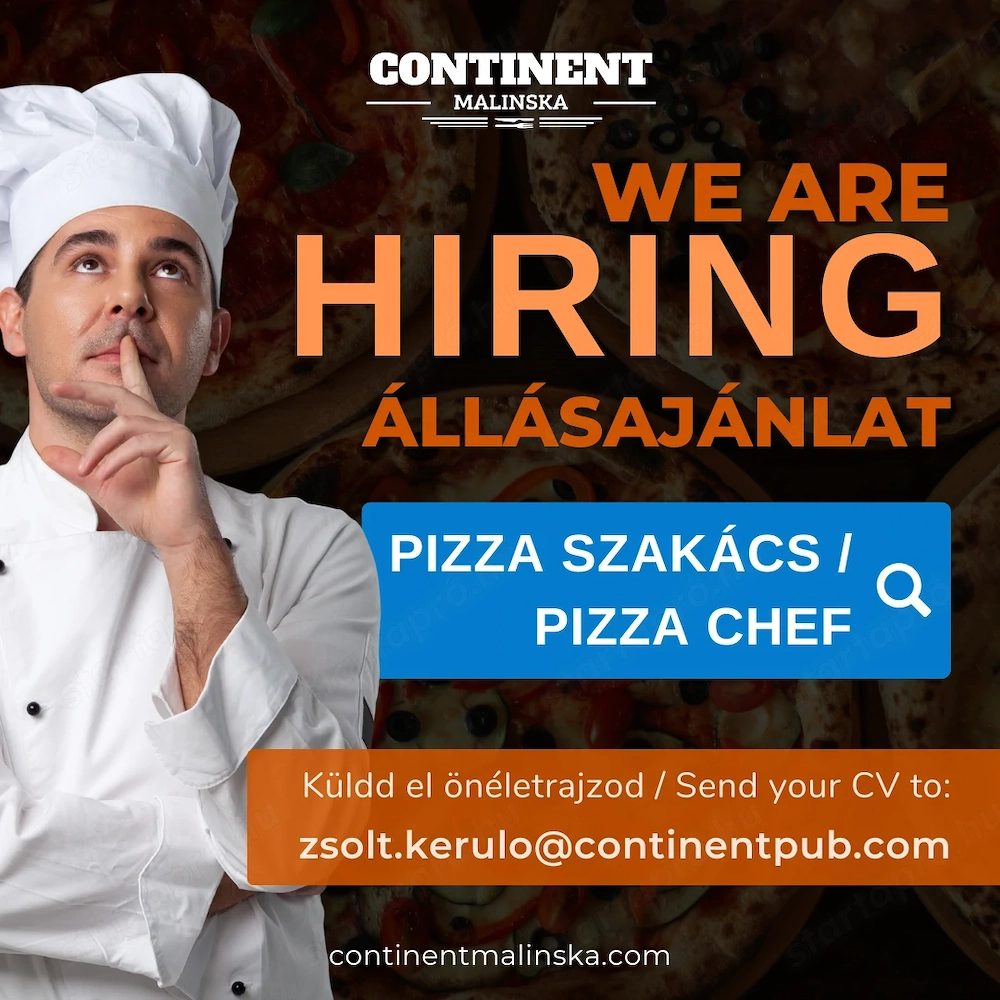 Pizza szakács állás (Horvátország)   Pizza chef job (Croatia)