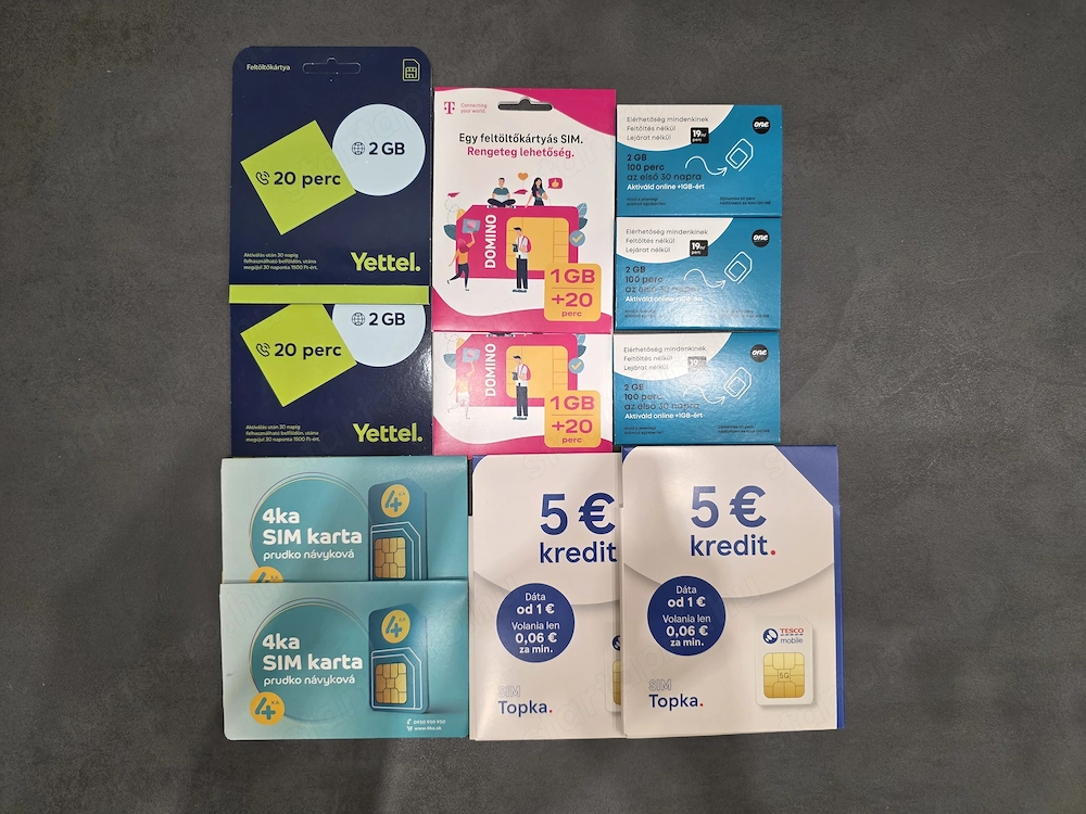 Új Diplomata és Muzeális Sim kártya, Magyar, Szlovák, Cseh, Lengyel, Német