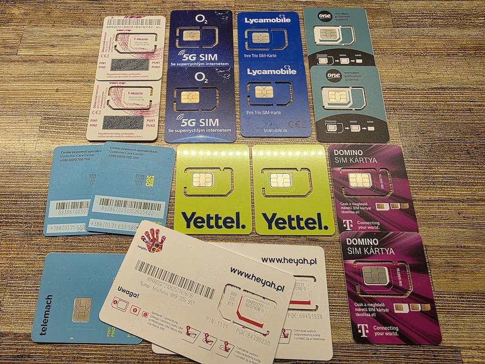 Diplomata Telekom, One, Yettel, Sim kártya, + Szlovák, Cseh, Lengyel, Német