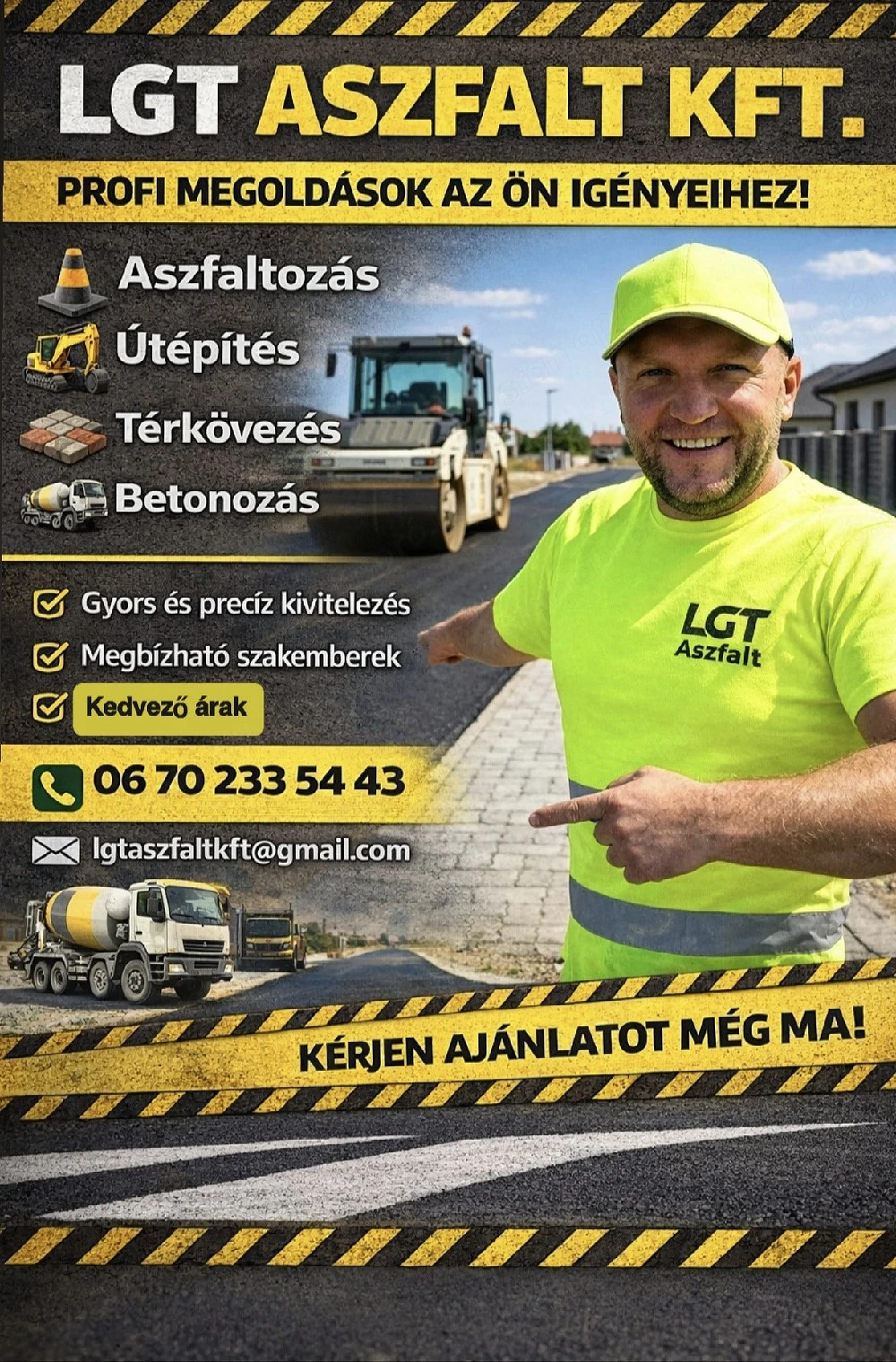 Aszfaltozás Útépítés Térkövezés Betonozás 