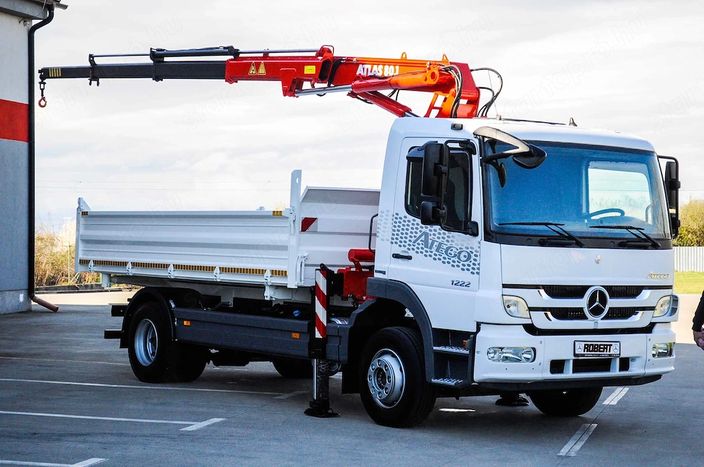 Mercedes - Benz Atego 1222 BlueTec4 - Billenőplatós - Darugémes teherautó EURO5