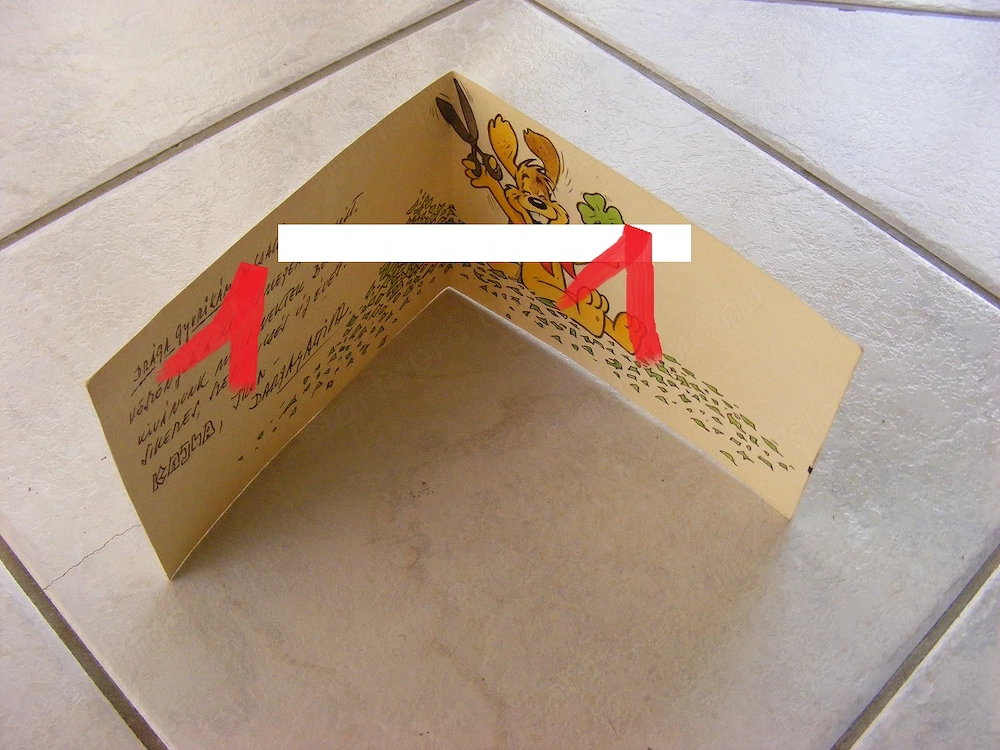 Dargay Attila rajzos üdvözlőkártyája(1990) nagybátyámnak