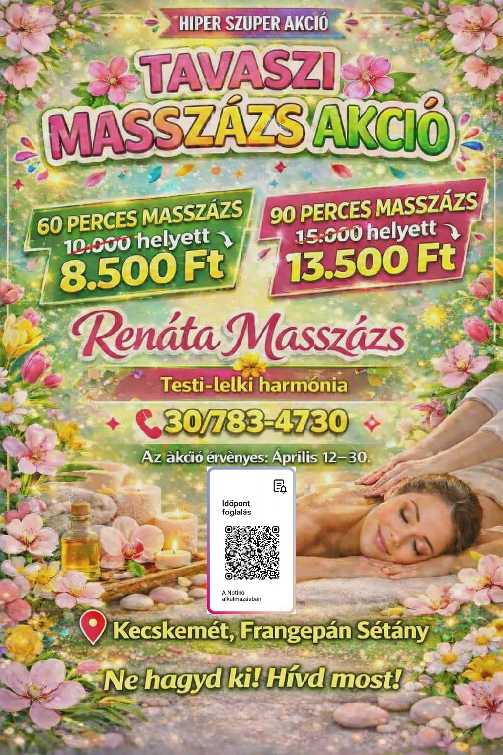Tavaszi Kedvezményes feltöltődés tőlem nektek!