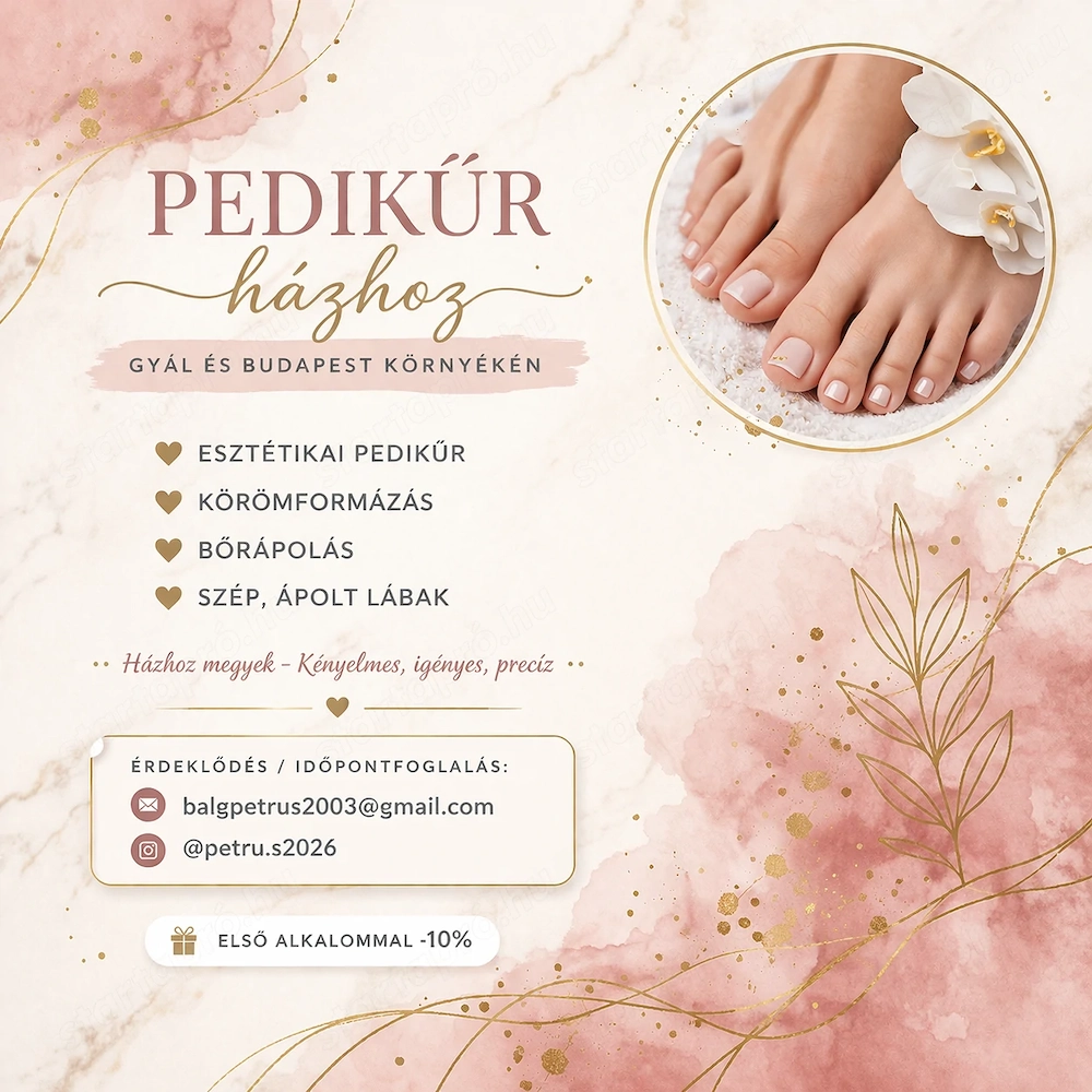 Esztétikai Pedikűrös házhoz megy 