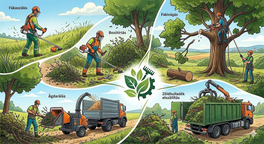 Fűkaszállás,Bozótírtással.