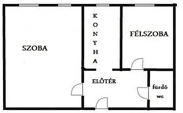 Palotavárosban belváros mellett Cserepes közben 1 emeleten 1+1 szobás 42 m2-es szép állapotú lakás