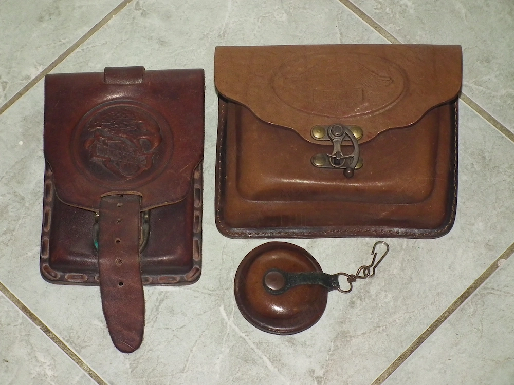 Párban Harley Davidson emblémás bőr táska övtáska bőrtáska + ajándék bőr mini pénztárca