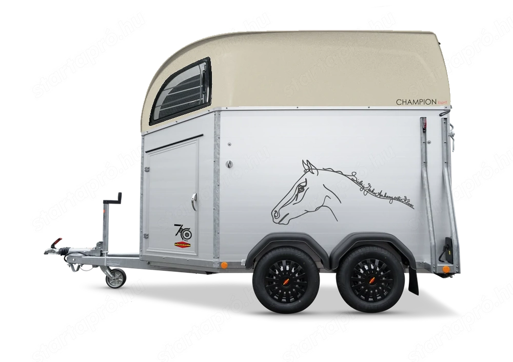 Új limitált szériás - Böckmann Champion - 2 lovas lószállító utánfutó akciósan bruttó 4.190.000 Ft
