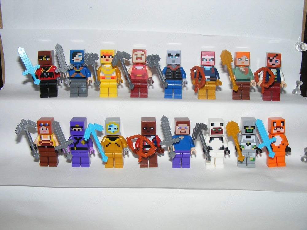 Lego Minecraft figurák Skinek Róka Panda Ocelot Ninja figura Skin pack 16db ÚJ