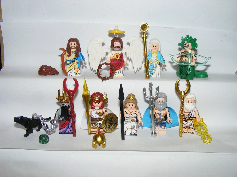 Lego Görög + Keresztény Istenek Mitológia Zeusz Poseidon Hades figurák 9db ÚJ