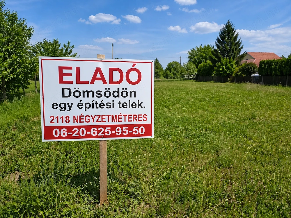 Eladó Épitési telek Dömsödön