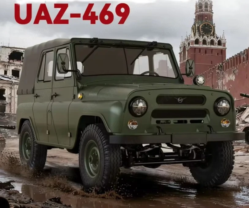 UAZ-469 RC távirányítós terepjáró 1:12 nyitható mindene front lámpa világít akkus