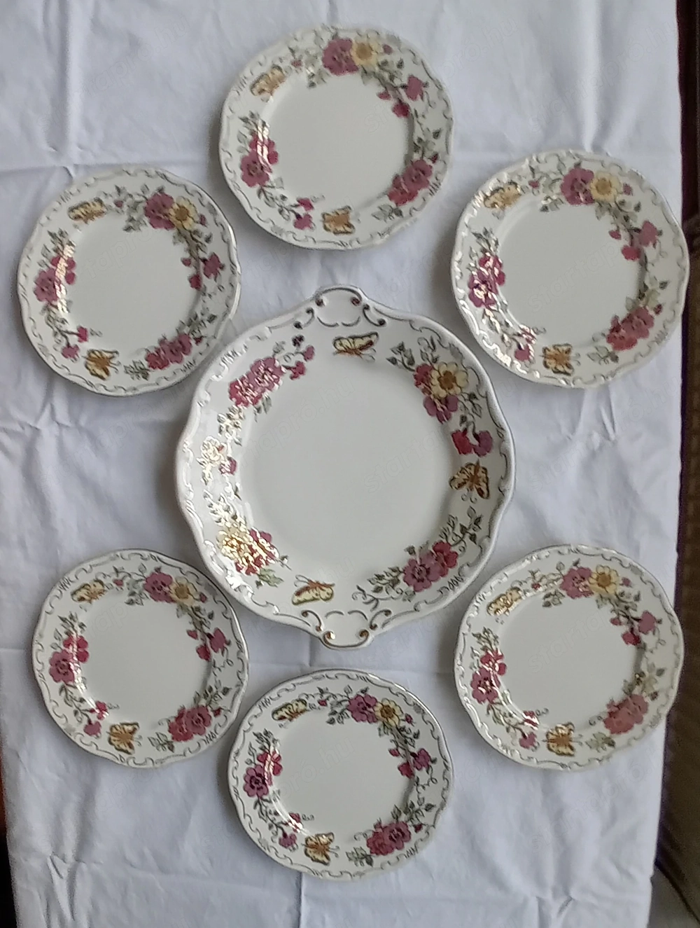 Zsolnay süteményes készlet