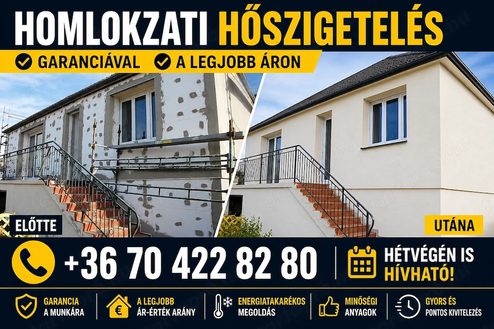Homlokzati Hőszigetelés 