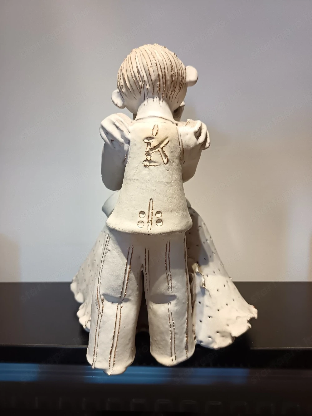 Kovács Éva kerámia szobor   jelzett, 33 cm