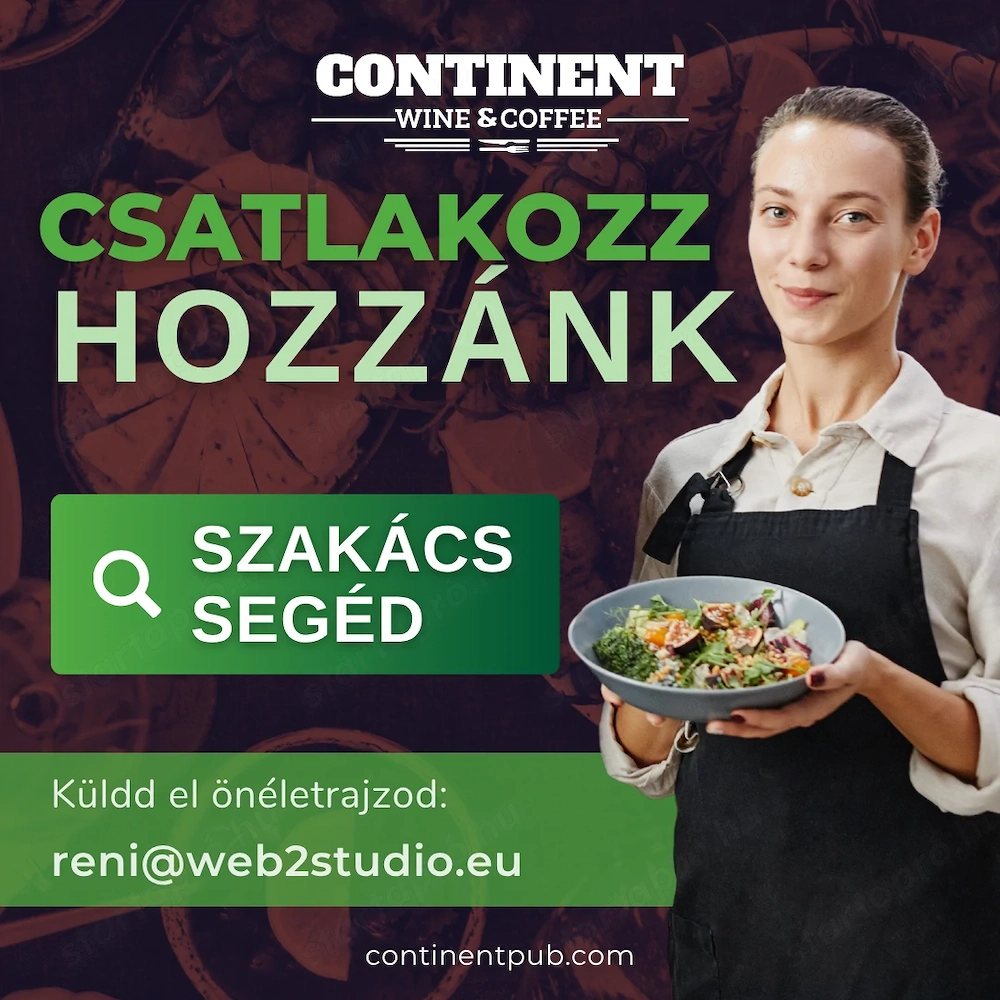 Szakács segéd álláshirdetés a Contiban