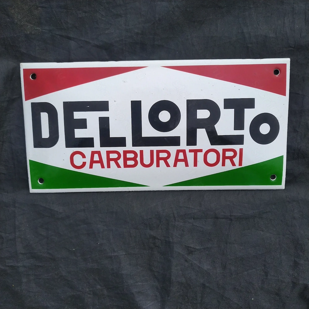 Dellorto zománc tábla hibátlan 
