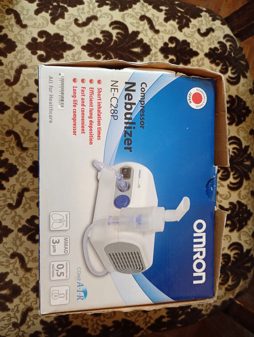 Omron NE-C28P kompresszoros inhalátor 20000ft óbuda 36 50 104 8272 személyesen óbudán lakcimemen pos
