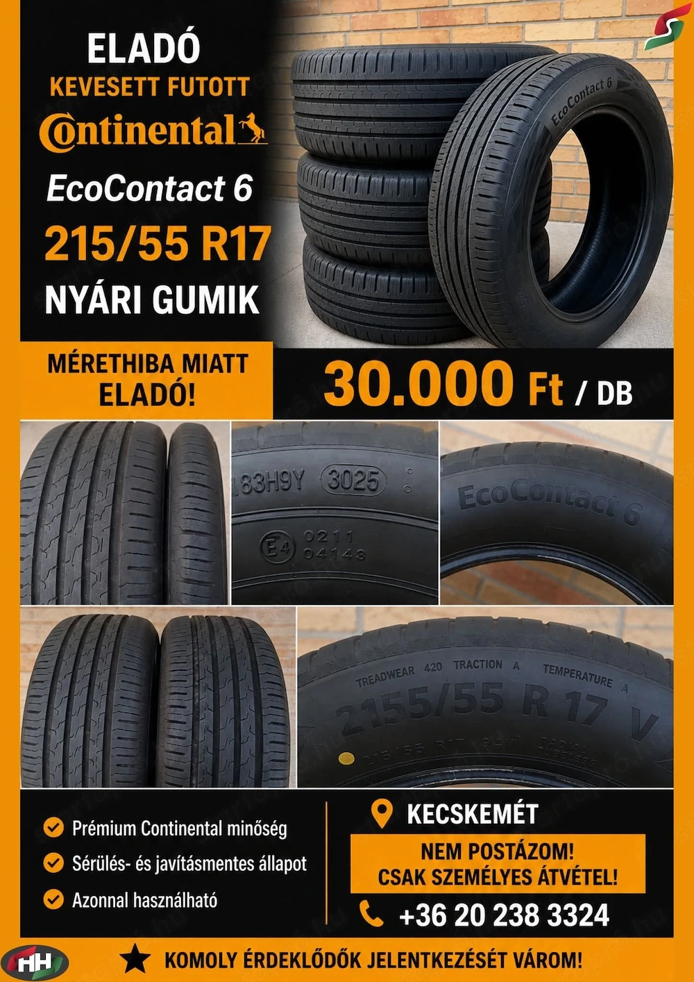 Continental nyári gumi garnitúra