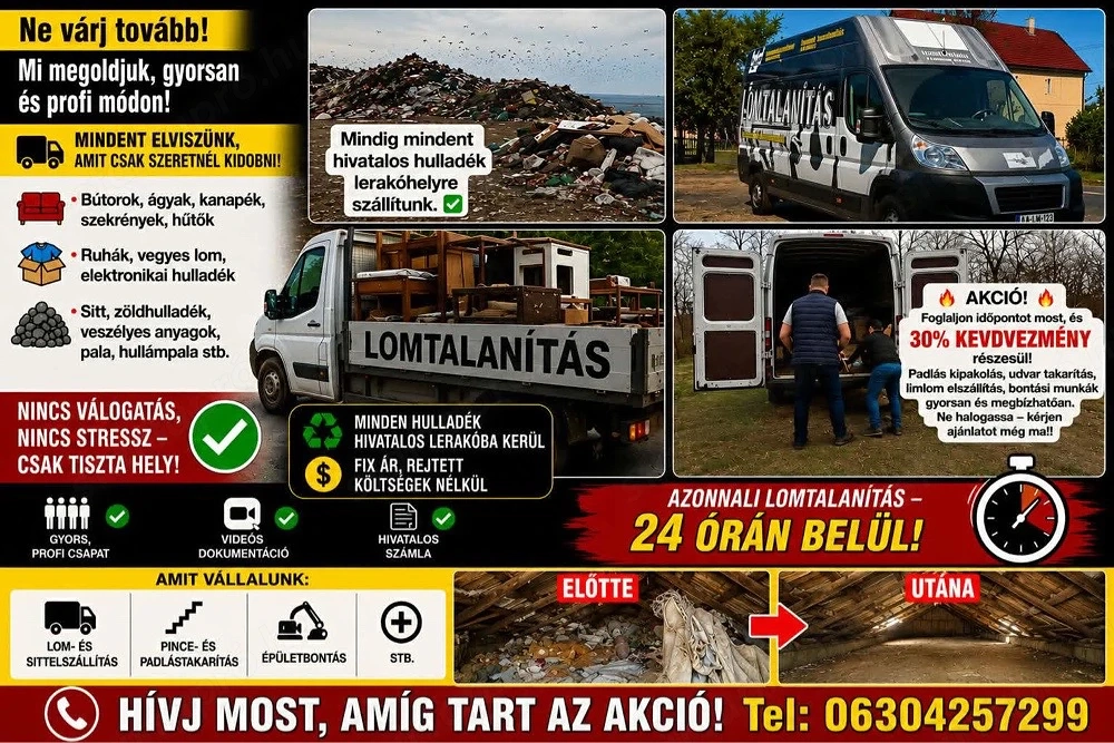kőltöztetés és házzi lomtalanitás 