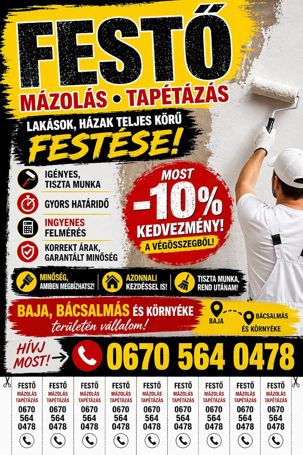 Festési munkák   10% kedvezmény most!