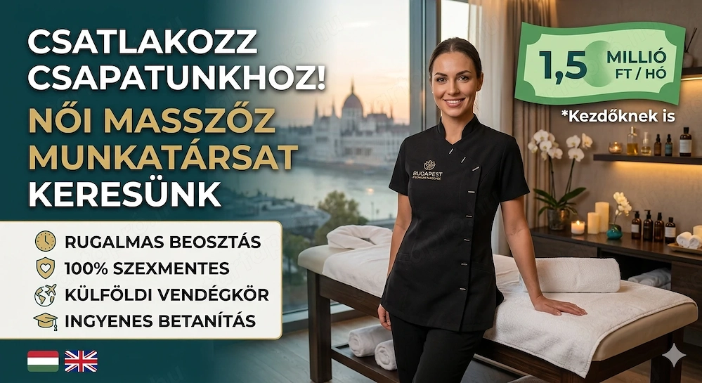 Masszázs szalon masszőr nő munkatársat keres