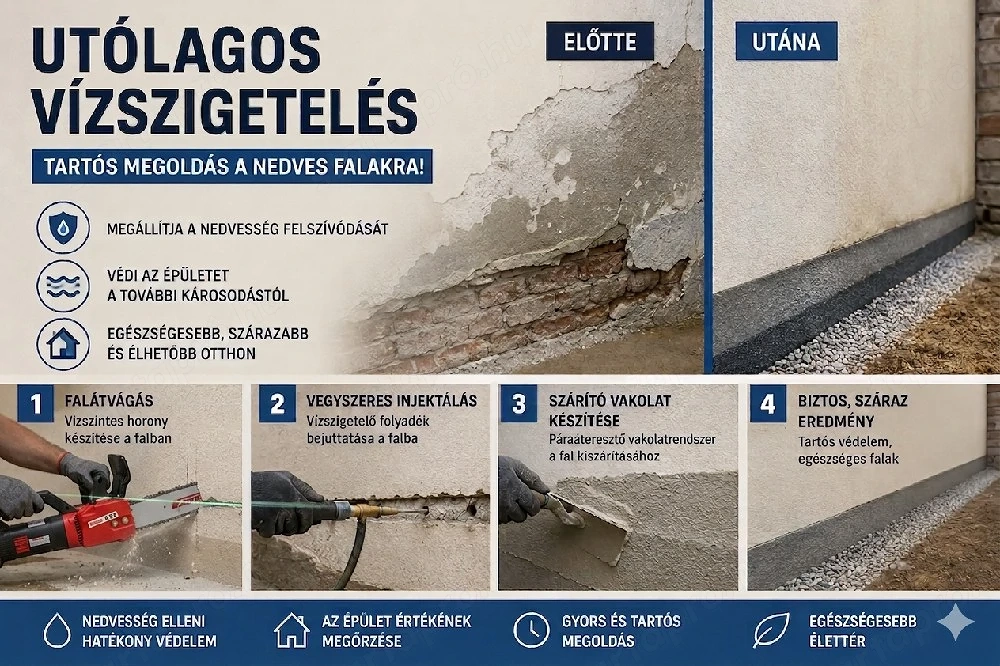 Vizes falak Utólagos vízszigetel se