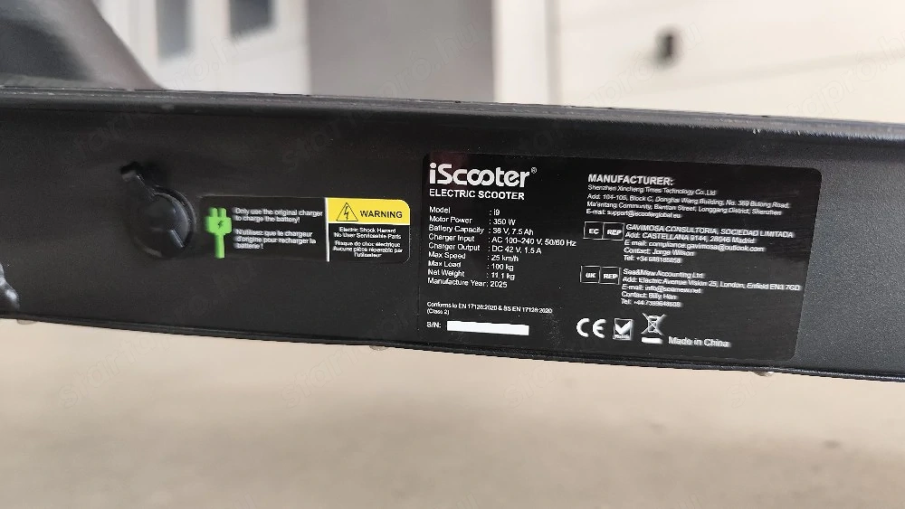 Elektromos roller iScooter i9 eladó 