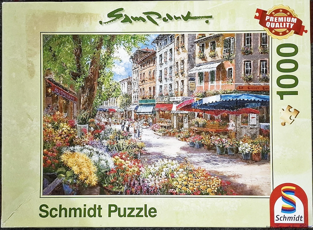 Puzzle Schmidt Spiele, 1000 - Párizsi virágpiac, 69,3x49,3cm, eladó