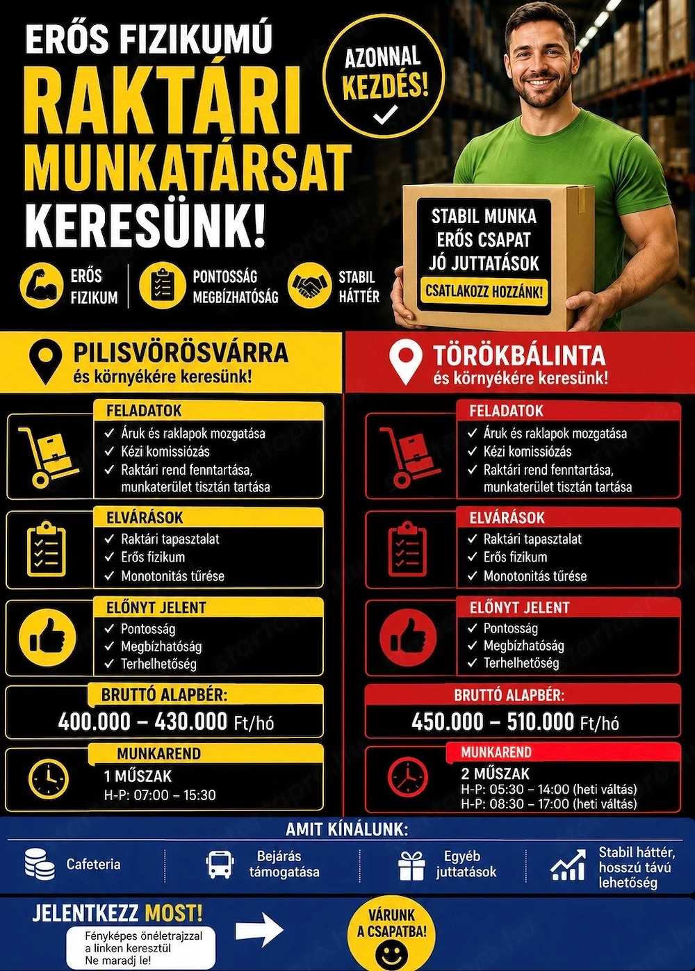 Ital nagyker raktáros-Pilisvörösvár-Törökbálint