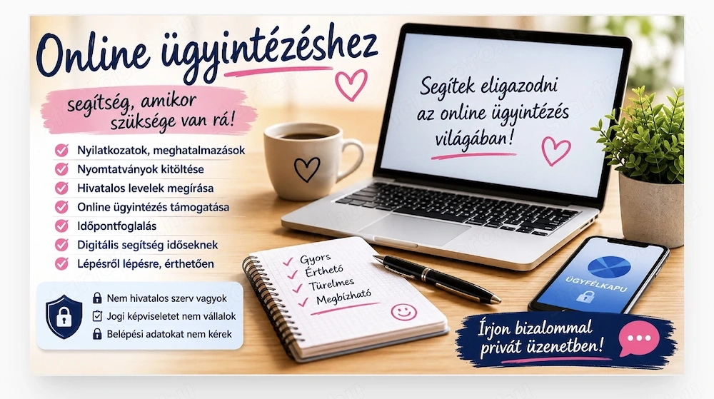 Nem boldogul az online ügyintézésben? Segítek!