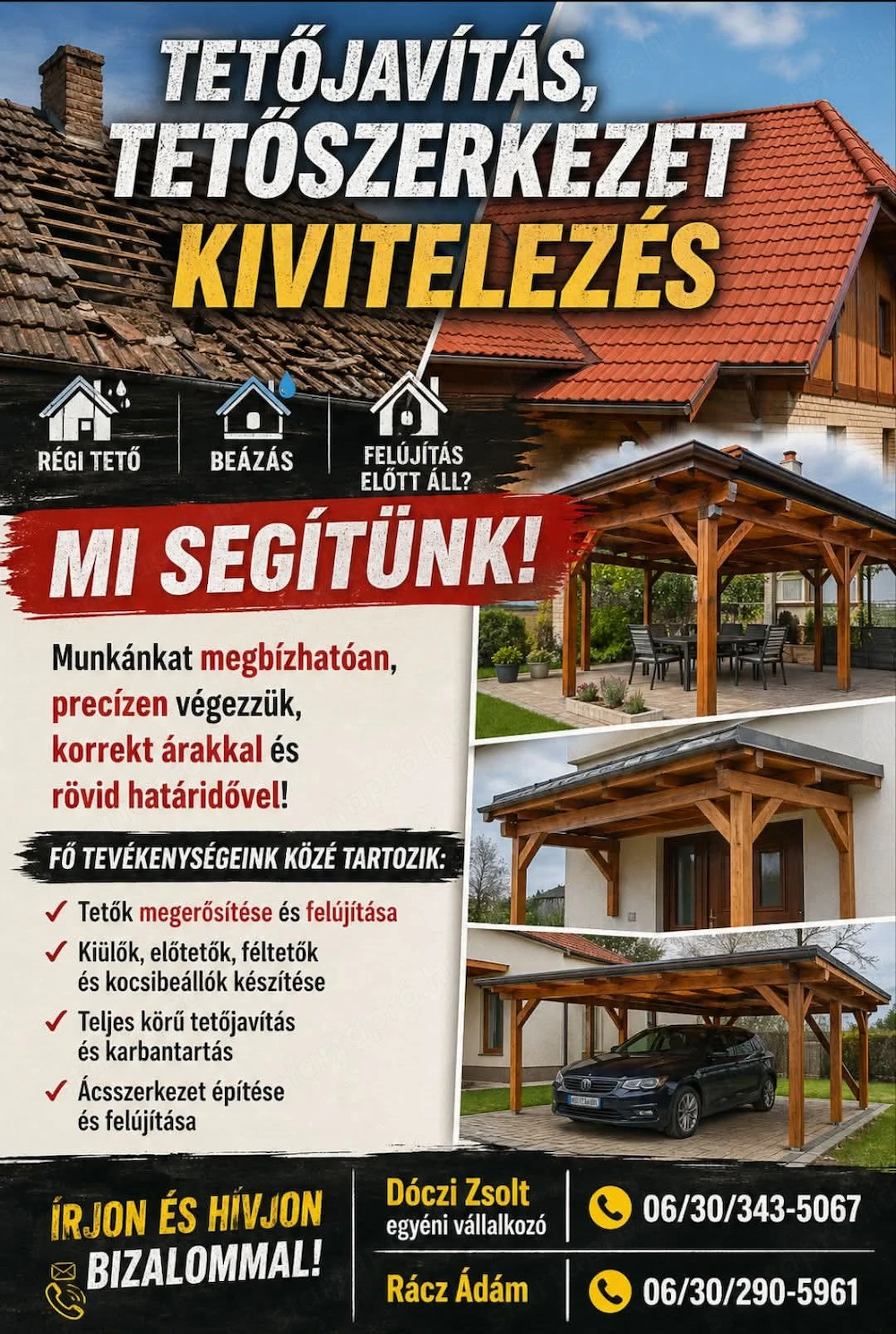 Tetőfedés Ács munkák 
