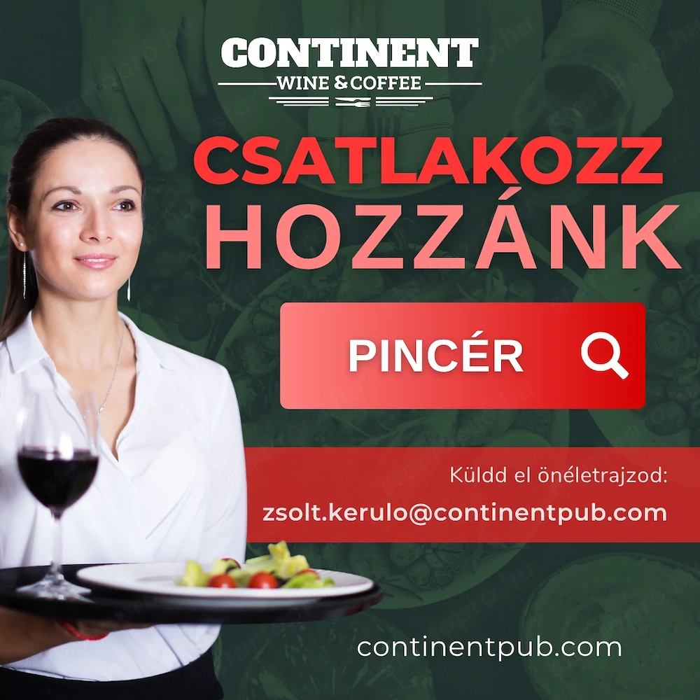 Pincér álláshirdetés a Contiban!