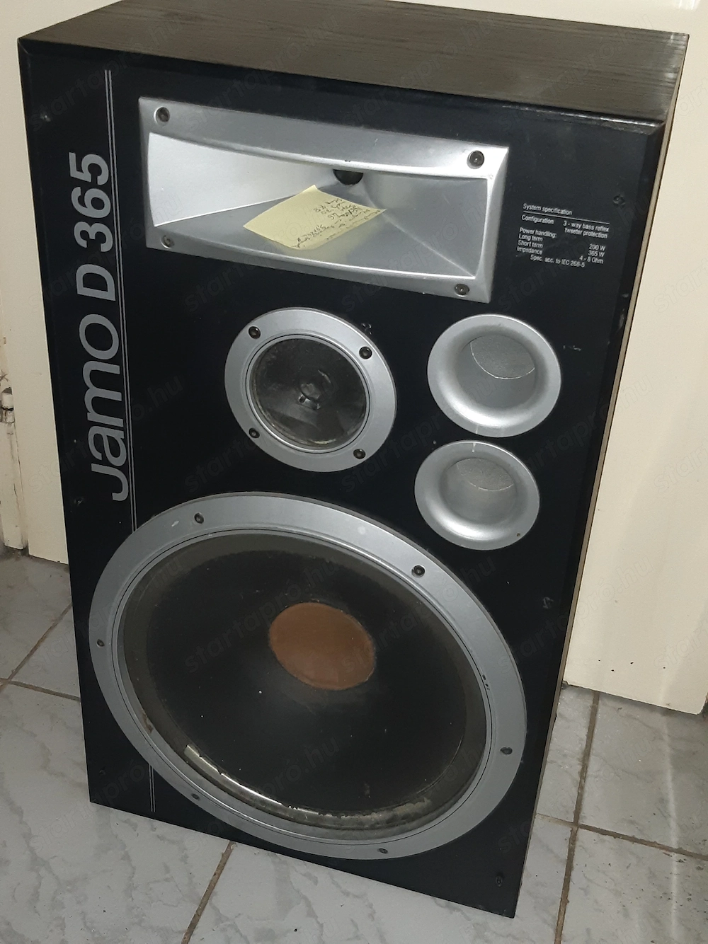 Jamo D365 profi 365W nagy 3 utas bass reflex hangfal sérült
