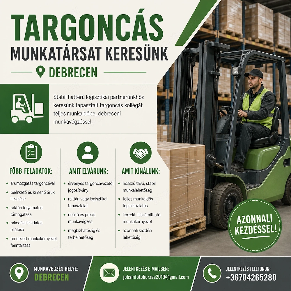 Anyagmozgató kollégákat keresünk