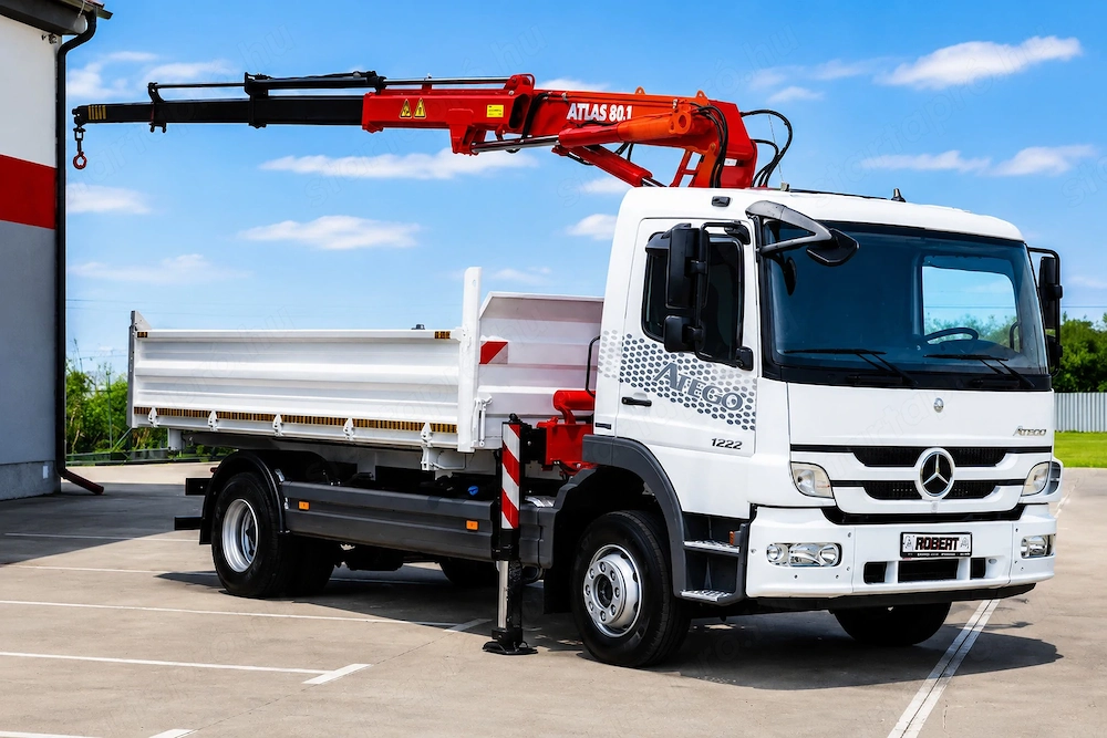Mercedes - Benz Atego 1222 BlueTec5 - Billenőplatós - Darugémes teherautó EURO5