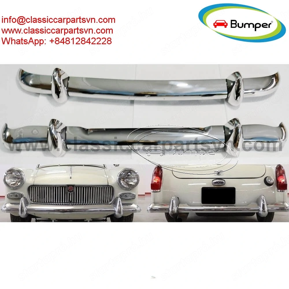 MG Midget Mark I II (1961-1965) bumpers by stainless steel new