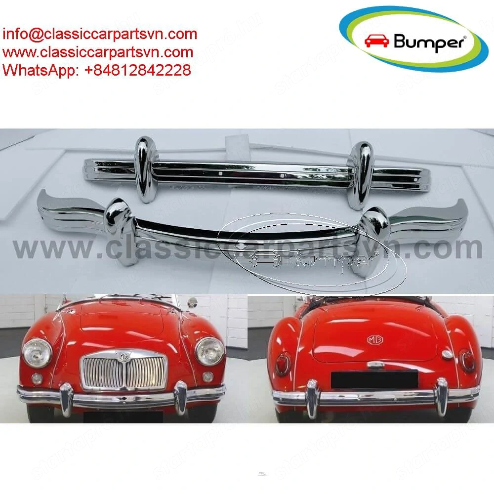 MGA bumpers (1955-1962) full set by stainless steel new