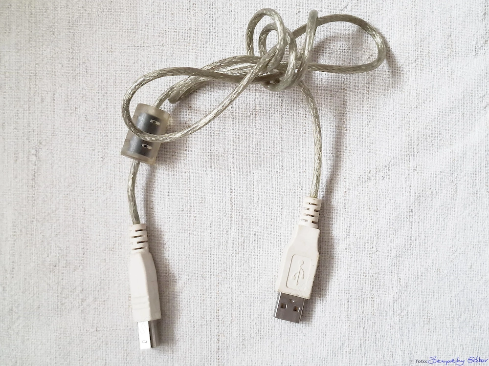 USB-A USB-B kábel kb. 1 méter, nyomtató szkenner összekötés, eladó