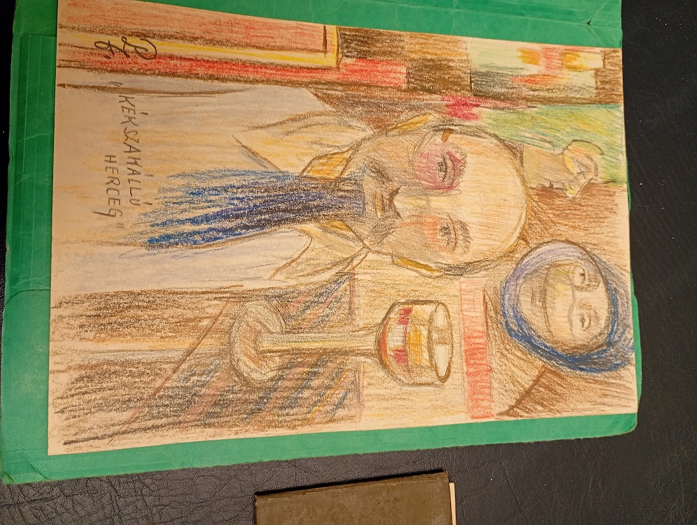 Kékszakállú herceg ceruzarajz, 21x31 cm 19000ft óbuda hagyatékból Kékszakállú herceg ceruzarajz, 21x