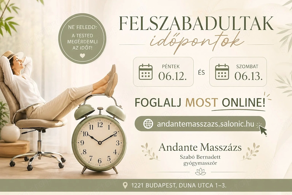 Felszabadultak időpontok! 