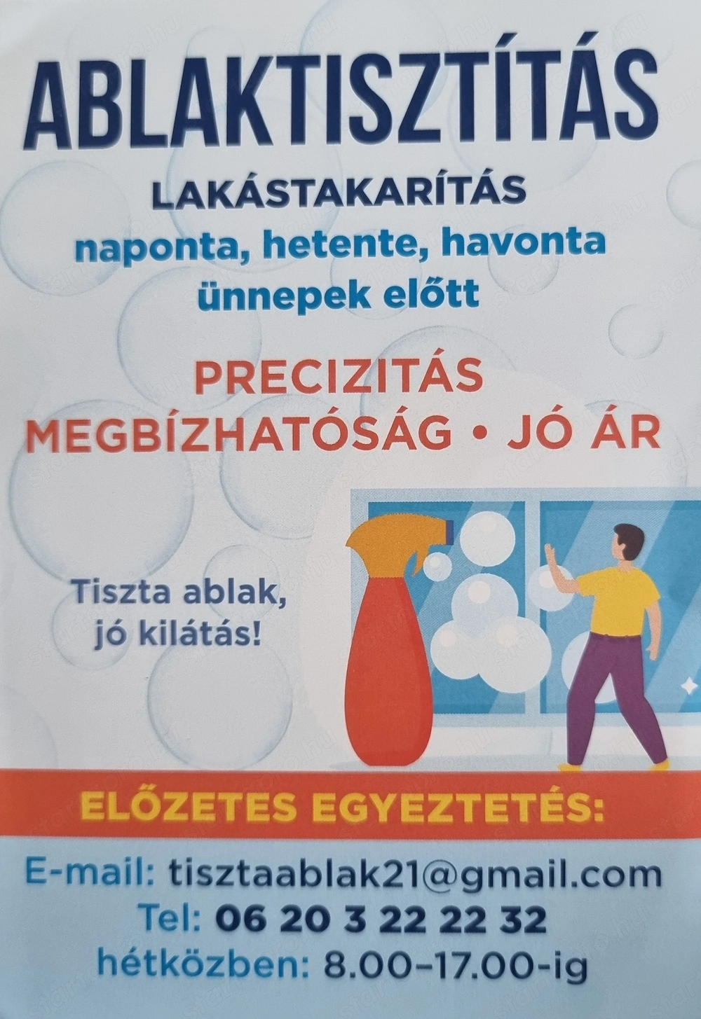 Ablaktisztítás 