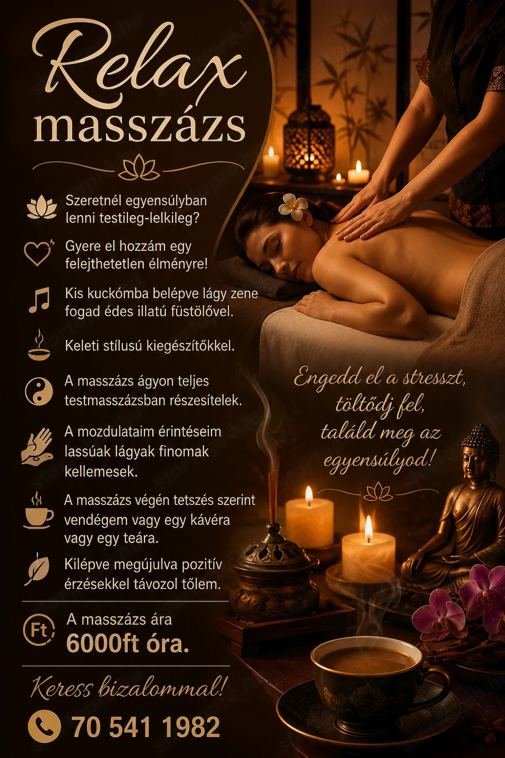 Relaxációs masszázs Budapesten. 