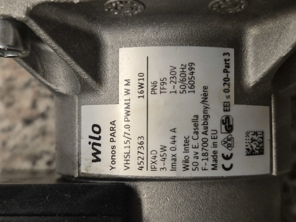 Vaillant Ecotec Pro  Plus szivattyú