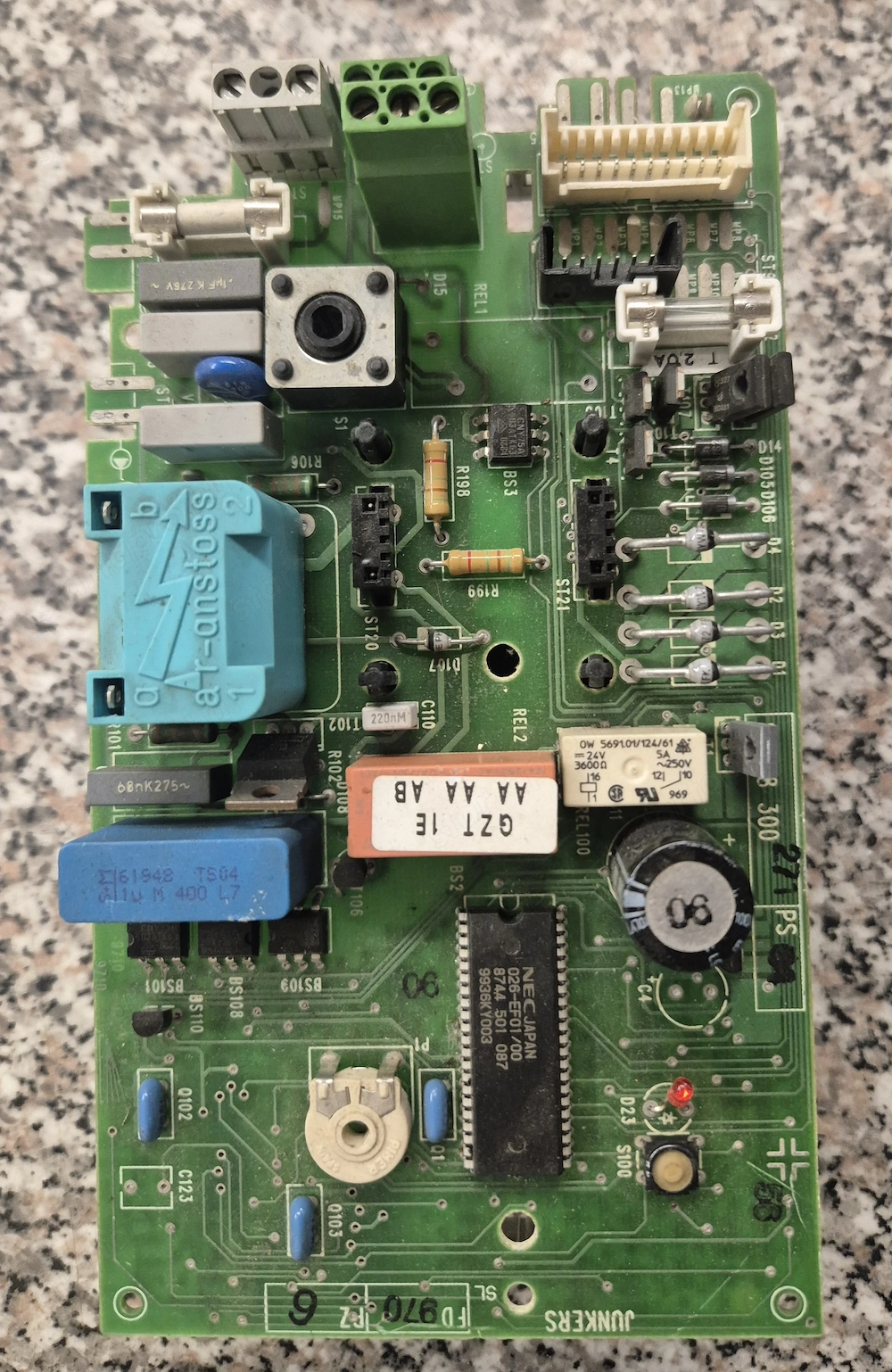 Junkers Novatherm vezérlőpanel