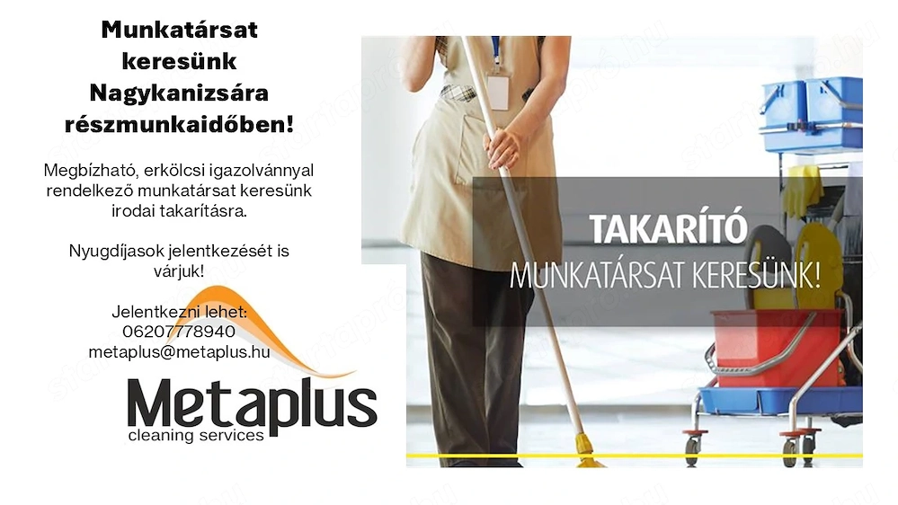 Takarító munkatársat keresünk Nagykanizsára!