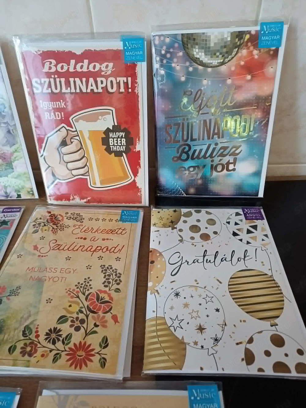 12 db. zenélő képeslap eladó, ÚJ!