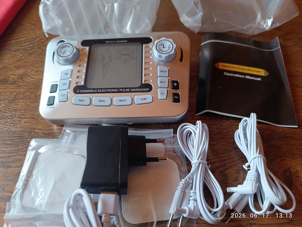 12 üzemmódú elektromos TENS EMS izomstimulátor Új